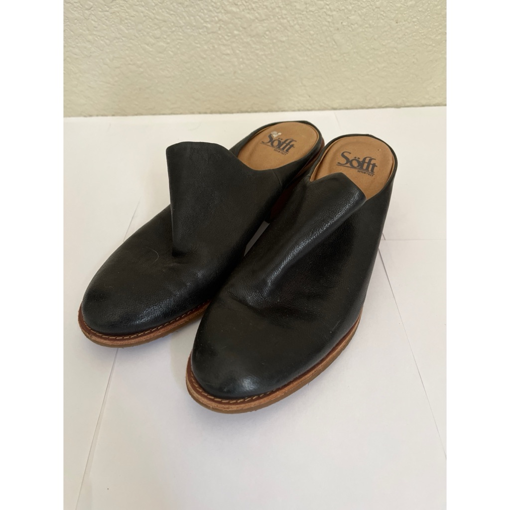 Sofft Ameera Black Heeled Mule Women’s Size 7.5